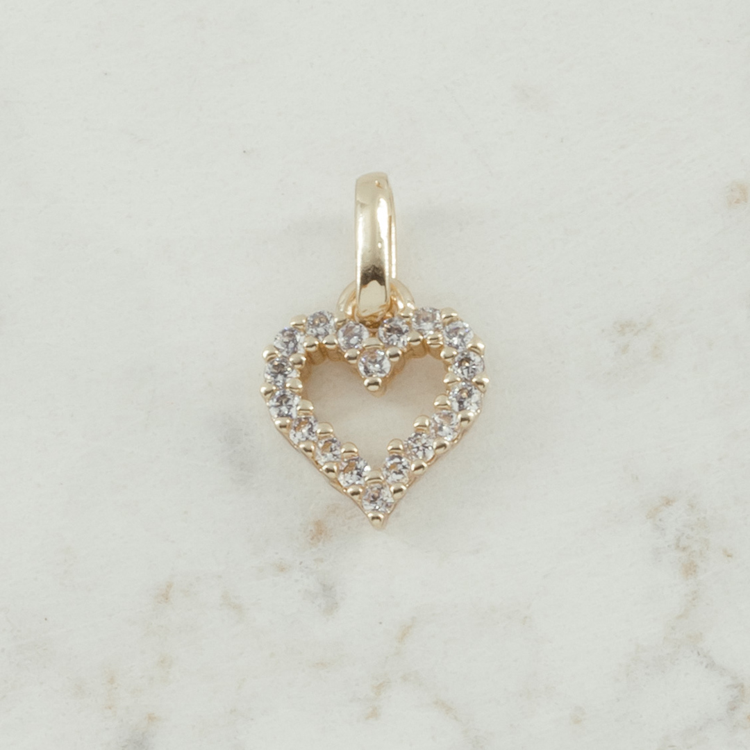 DIJE CORAZON CIRCON PEQUEÑO